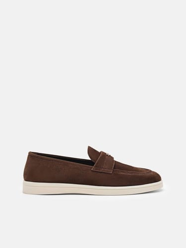 بيدرو Suede Driving Shoes - DARK BRWON