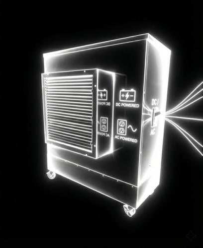 مكيف صحراوي نص حصان هجين يعمل على الطاقة الشمسية و...