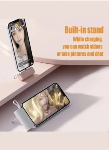 بطاريه متنقله صغيره مع منافذ متعددة يدعم الشحن الس...