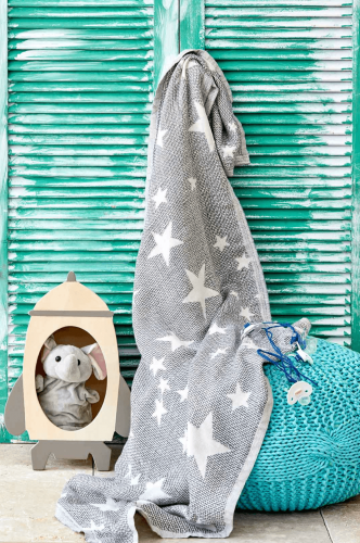 لحاف خفيف للمواليد Star لون رصاصي