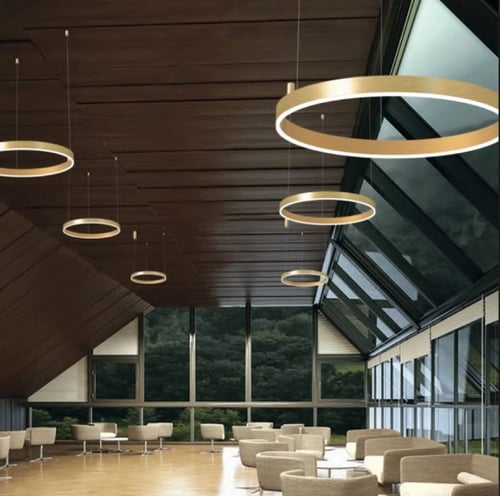 اضاءة مودرن ذهبي دائري 80 سم