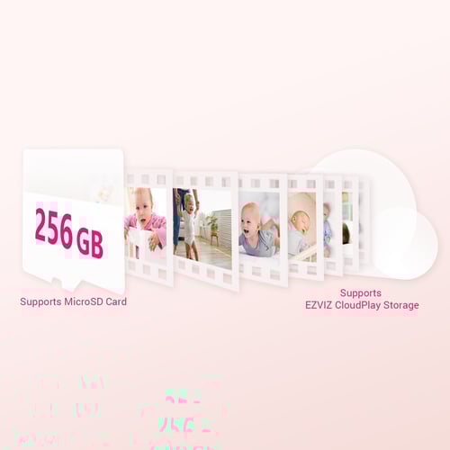 كاميرا مراقبة طفل لاسلكية بتنبيهات بكاء وحركة لون...