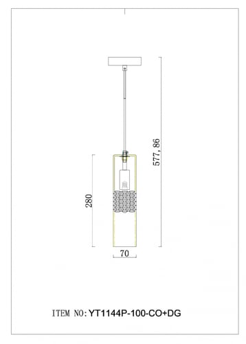 إضاءة معلقة مودرن ذهبي كوب