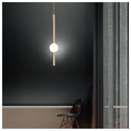 إنارة سقف معلقة اسطوانية ذهبي