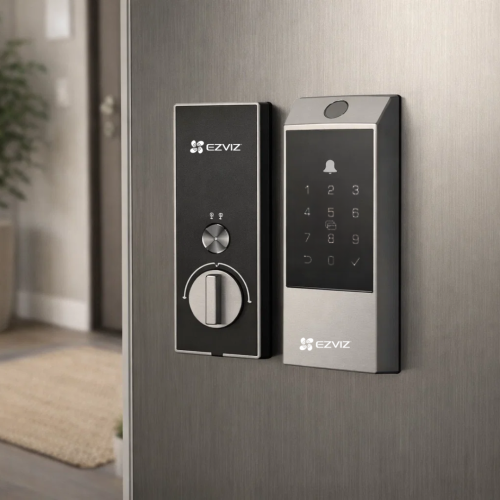 قفل باب ذكي بالبصمة والواي فاي بـ5 طرق فتح وتحكم ع...