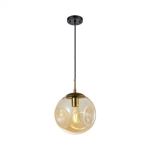 إضاءة معلقة زجاجية دائرية شفافة