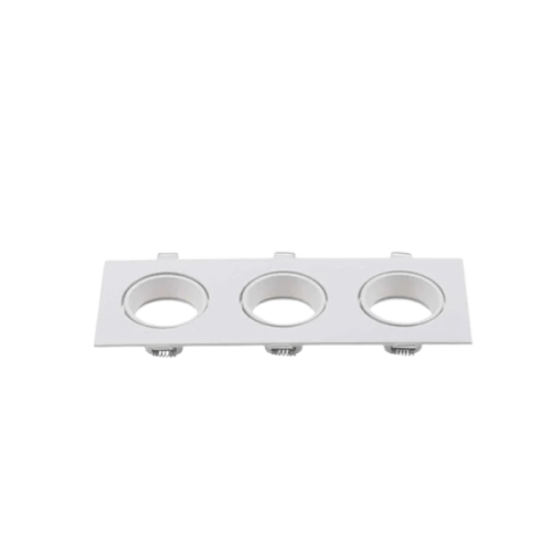 إطار إنارة سقف سبوت لايت متحرك مربع باللون الأبيض