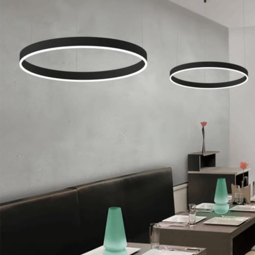 اضاءة مودرن أسود دائري 60 سم