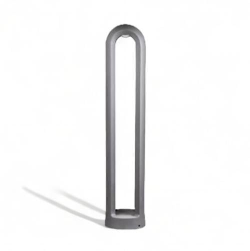 إضاءة حدائق خارجية رمادي مقوس