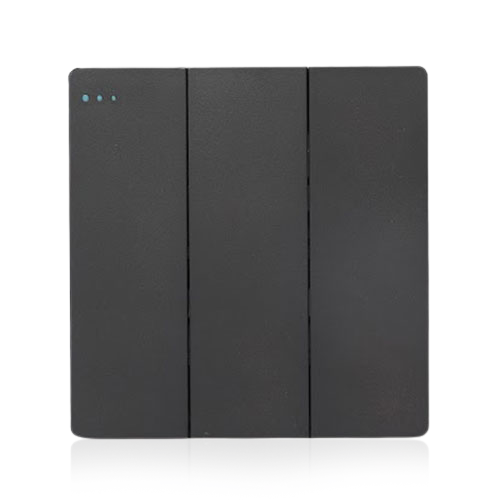 مفتاح بيانو ثلاثي بتصميم عصري متين لون رمادي غامق