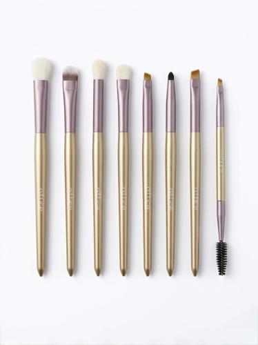 Zeena Professional Makeup Brush Set with Grey Roll Case – 13 pcs