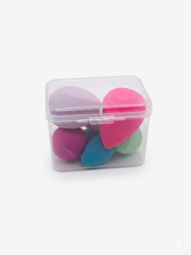 8PCS Mixed Makeup Sponge Set with Storage Box
