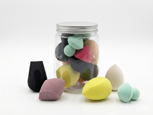 8PCS Mixed Makeup Sponge Jar Set
