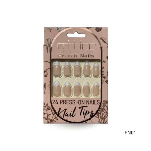 Office Classic French Elegant Press-On Nails – 24 pcs