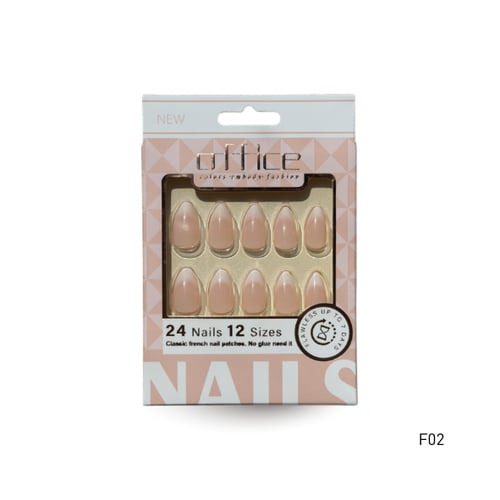 Office Multi Color French Gradient Press-On Nails – 24 pcs