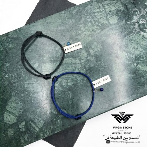 اساور الحفر مع خرز حجر العقيق الكريم