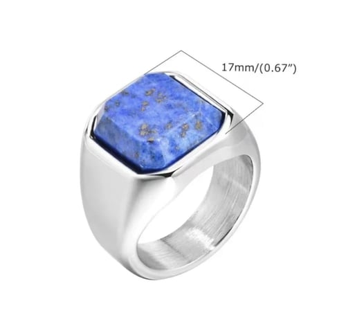 خاتم بحجر طبيعي رجالي