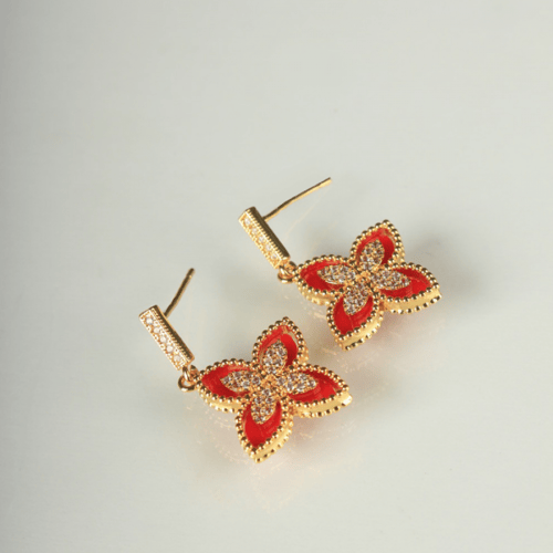 حلق زركون فخم متعددة الألوان