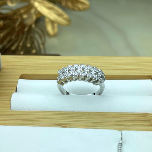 طقم زركون فاخر فضي