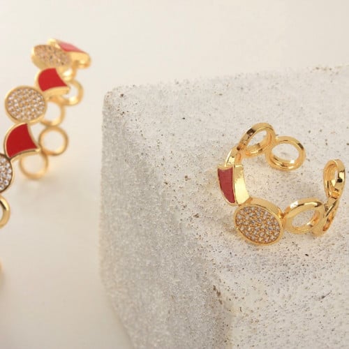 سوار و خاتم زركون شكل جميل