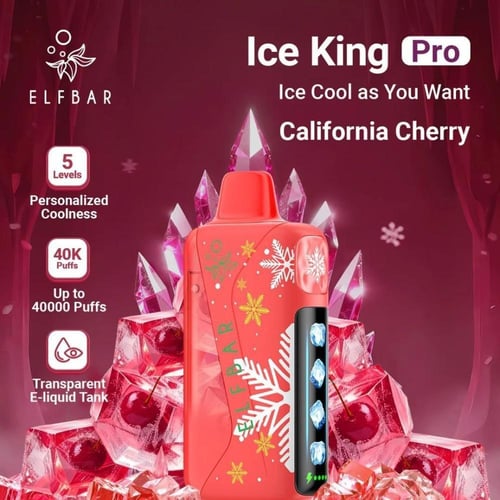 سحبة الف بار ايس كينج برو 40الف Elf Bar Ice King P...