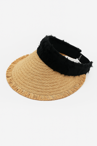 Black-Banded Straw Visor