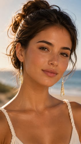Tall shell earring