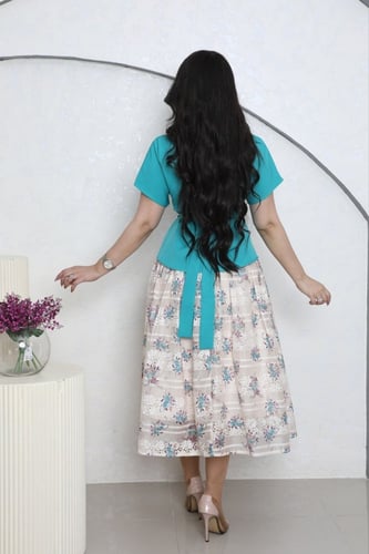 طقم مشجر بلونين