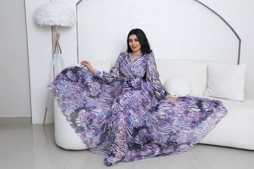 فستان كلوش مشجر