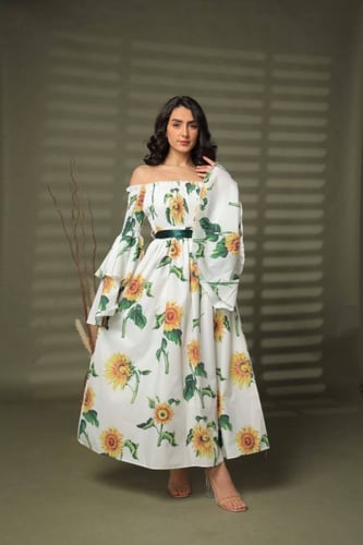 فستان ناعم بصدر مطاط