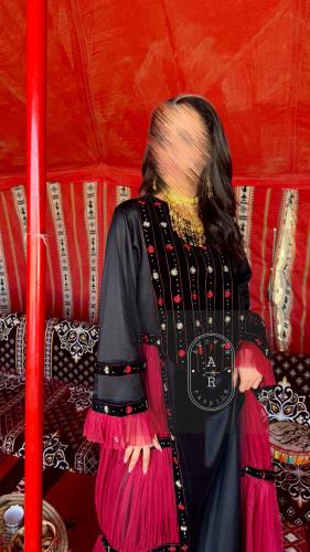 جلابيه ملكيه بتطريز يدوي