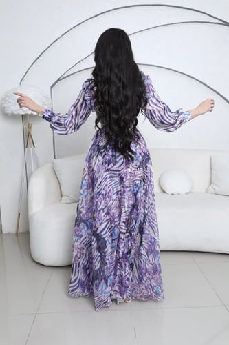 فستان كلوش مشجر