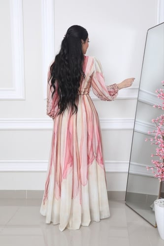 فستان سهره برنت راقي مع فصوص