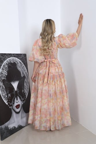 فستان ساتر باكمام بف