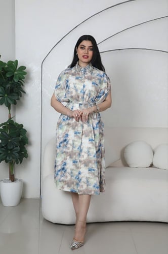 فستان قطعتين مشجر