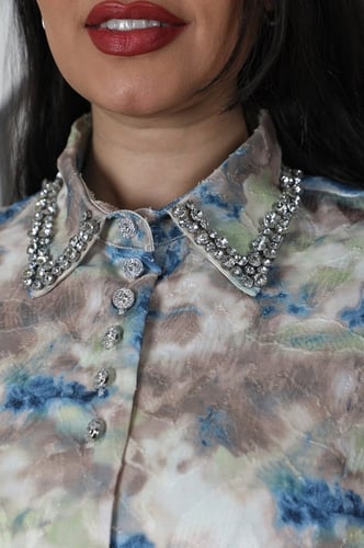 فستان قطعتين مشجر