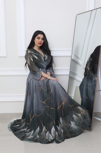 فستان سهره برنت راقي مع فصوص