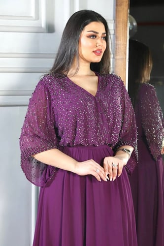 فستان سهره ملكي بتطريز