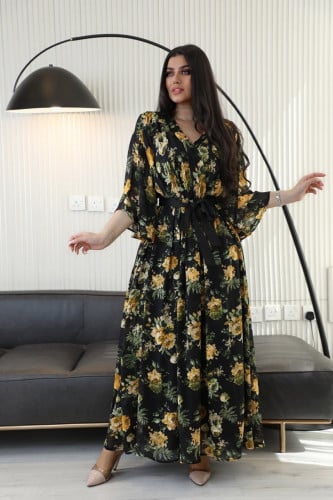 فستان مقاسات كبيره مشجر