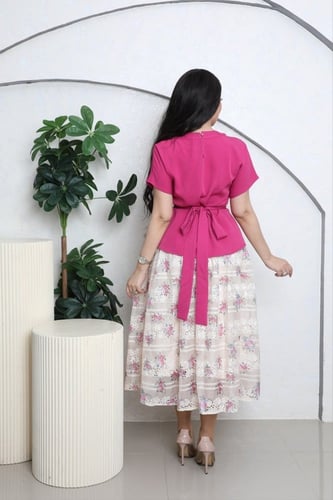 طقم مشجر بلونين