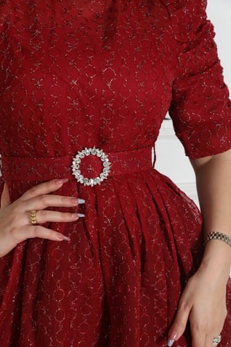 فستان سهره ب كم حيران احمر