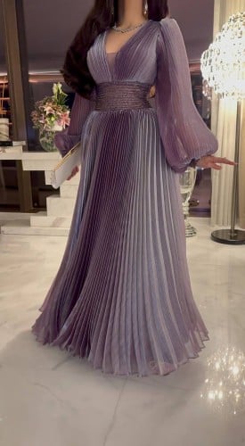 فستان اورجنزا بيلسيه باكمام طويله