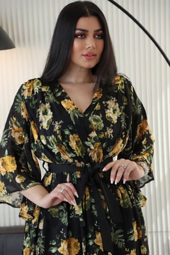 فستان مقاسات كبيره مشجر