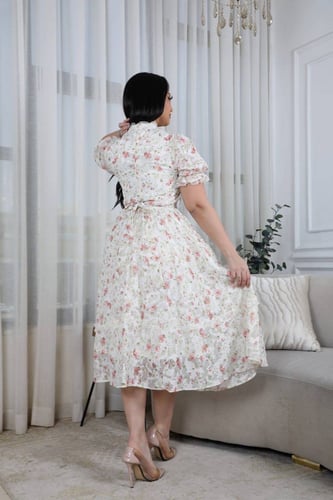 فستان ميد مشجر