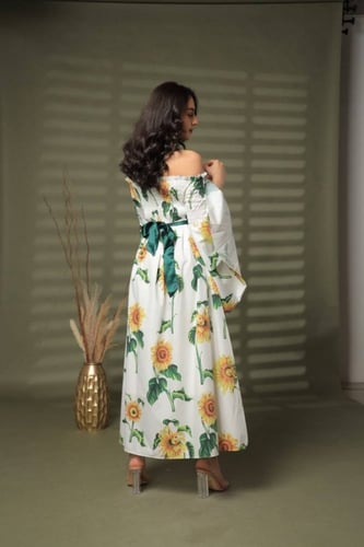 فستان ناعم بصدر مطاط