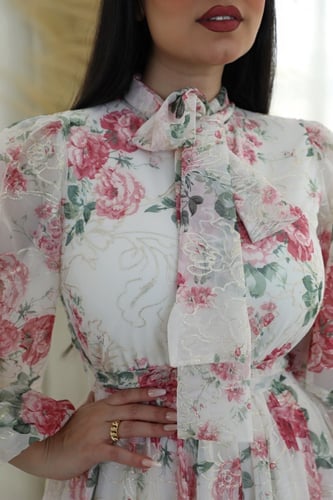 فستان مورد طويل بمقاسات كبيره