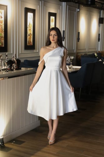 فستان تفته ناعم مع لول