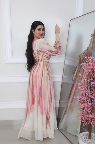 فستان سهره برنت راقي مع فصوص