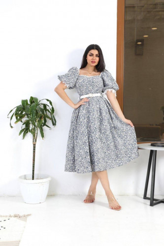 فستان ميد مع حزام