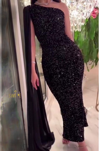 فستان ماسك ترتر مع شيفون